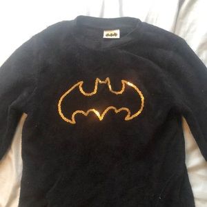 Sequin Fuzzy Batman Sweater!!!